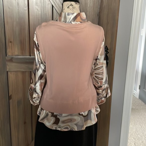 Point Zero Nicole Benisti mock layer sweater - Size L - Picture 7 of 7